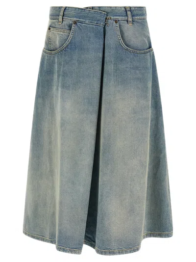 Maison Margiela Women's Wrap Skirt In Light Blue