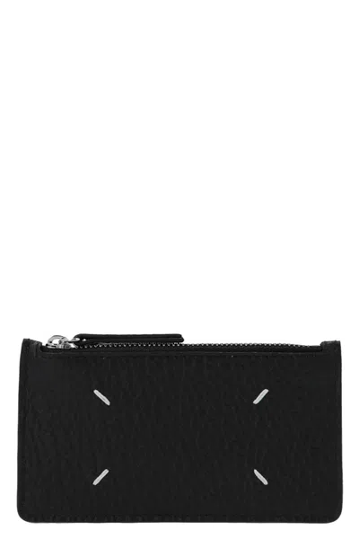 Maison Margiela Women Zipped Cardholder In Black