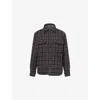 Maison Margiela Womens Anthracite Brown Check Check-print Regular-fit Wool Shirt In Brown