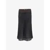 Maison Margiela Black & Brown 'anonymity Of The Lining' Midi Skirt In Black And Brown