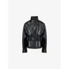 Maison Margiela Womens Black Belted Regular-fit Coated-cotton Jacket In Black