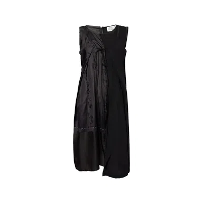 Maison Margiela Anonymity Of The Lining Asymmetrical Wool Dress In Black