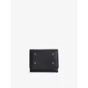 Maison Margiela Womens Black Four-stitch Leather Trifold Wallet In Black