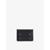 Maison Margiela Womens Black Four-stitch Slim Leather Card Holder In Black