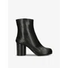Maison Margiela 60mm Tabi Leather Ankle Boots In Black