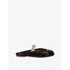 Maison Margiela Tabi Frayed Split-toe Leather Ballet Flats In Black/comb