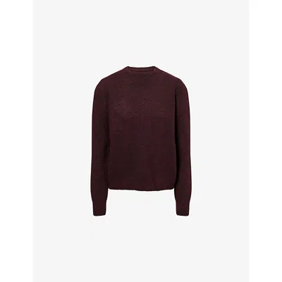 MAISON MARGIELA WOMENS MAISON MARGIELA BOUCLÉ ROUND-NECK WOOL-BLEND JUMPER