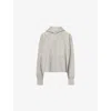Maison Margiela Womens Logo-embroidered Oversized Cotton-jersey Hoody Dove In Gray