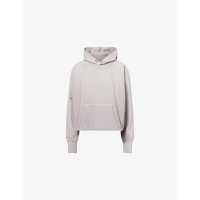 Maison Margiela Womens Dusty Pink Numbers-embroidered Cotton-jersey Sweatshirt In Gray