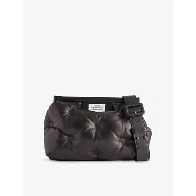 Maison Margiela Womens Black Glam Slam Classique Medium Leather Shoulder Bag