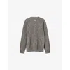 Maison Margiela Womens Grey V-neck Oversized-fit Virgin-wool Jumper Xs In White