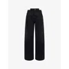 Maison Margiela Paneled High-rise Wide-leg Jeans In Black