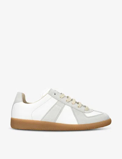 MAISON MARGIELA WOMENS WHITE REPLICA LEATHER LOW-TOP TRAINERS EUR 35.5/2.5 UK