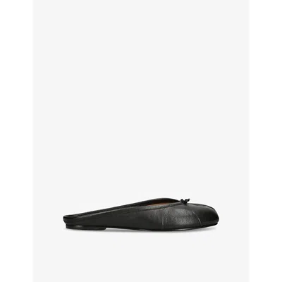 MAISON MARGIELA WOMENS TABI SPLIT-TOE LEATHER BALLET FLATS BLACK EUR 37.5 / 4.5 UK