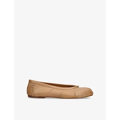 MAISON MARGIELA WOMENS TABI SPLIT-TOE LEATHER BALLET FLATS BLUSH EUR 38/5 UK