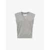 Maison Margiela Wool Gilet In Medium Grey