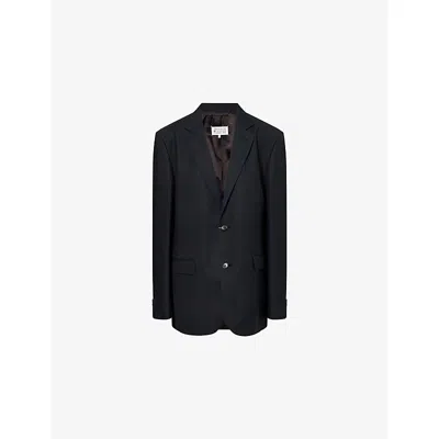 Maison Margiela Oversize Blazer Mohair Blend In Black