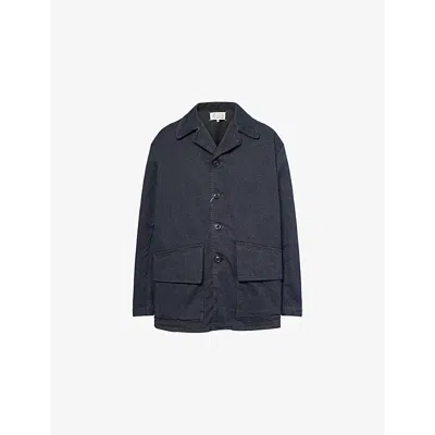 Maison Margiela Cotton Sport Jacket In Midnight Melange