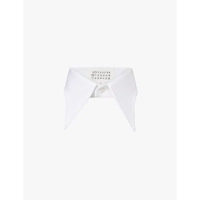 Maison Margiela Womens White Pointed Cotton Collar