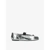 Maison Margiela Broken Mirror Effect Ballet Flats In Silver