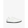 Maison Margiela White Low Top Sneakers With Logo Patch On The Tongue And Contrasting Heel In Cotton Blend Woman In White/blk