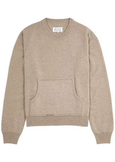 Maison Margiela Wool And Cashmere-blend Jumper In Brown