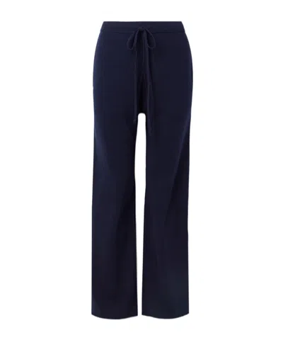 Maison Margiela Wool And Cashmere-blend Track Pants In Blue