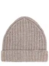 Maison Margiela Wool And Cotton Blend Beanie In Neutral