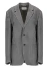 Maison Margiela Wool And Mohair Blazer In Grey