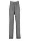 Maison Margiela Wool Blend Trousers Drawstring Waist In Grey