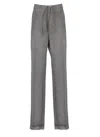 Maison Margiela Wool Blend Trousers Drawstring Waist In Grey
