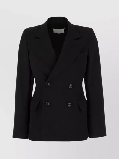 MAISON MARGIELA WOOL BLAZER WITH PADDED SHOULDERS AND PEAK LAPELS