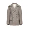 Maison Margiela Padded Blazer In Brown