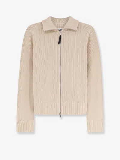 Maison Margiela Wool Blend Cardigan In Neutral