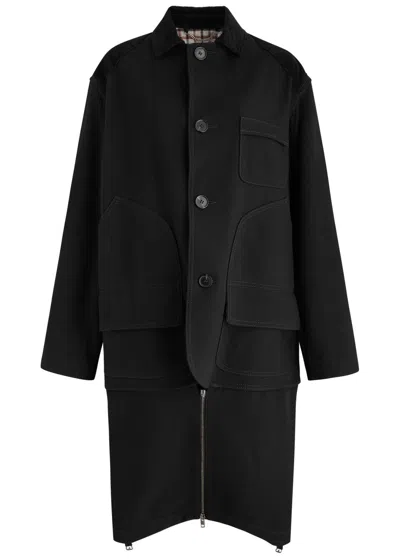 Maison Margiela Wool-blend Coat In Black