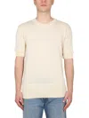 Maison Margiela Ripped-edge Knitted T-shirt In Neutral