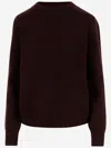 Maison Margiela Wool Blend Sweater In Burgundy