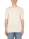 Maison Margiela Ripped-edge Knitted T-shirt In Neutral