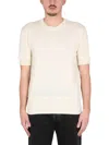 Maison Margiela Ripped-edge Knitted T-shirt In Neutral