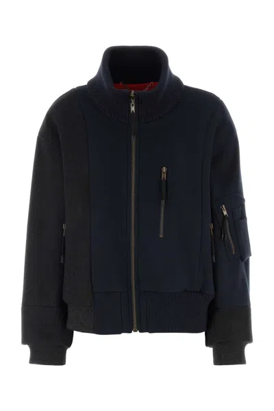 Maison Margiela Wool Bomber Jacket In Multicoloured