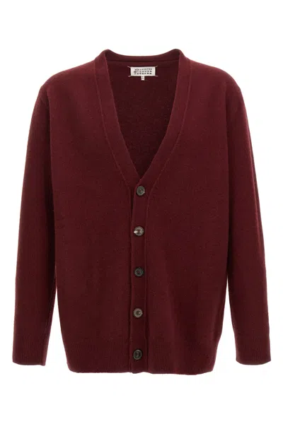 Maison Margiela Wool Cardigan In Red