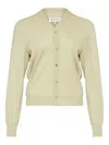 Maison Margiela Wool Cardigan In Green