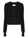 Maison Margiela Wool Cardigan In Black
