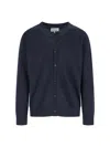 Maison Margiela Elbow-patch Fine-knit Cardigan In Black