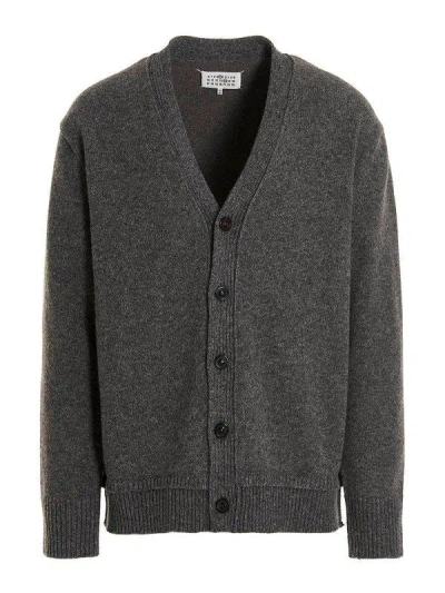 Maison Margiela Wool Cardigan In Gray