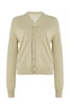 Maison Margiela Wool Cardigan In Green