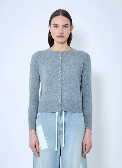 Maison Margiela Wool Cardigan In Grey
