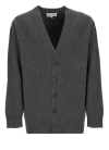 Maison Margiela Wool Cardigan With Four-stitched Logo In Grey