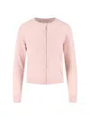 Maison Margiela Cardigan In Lana In Pink