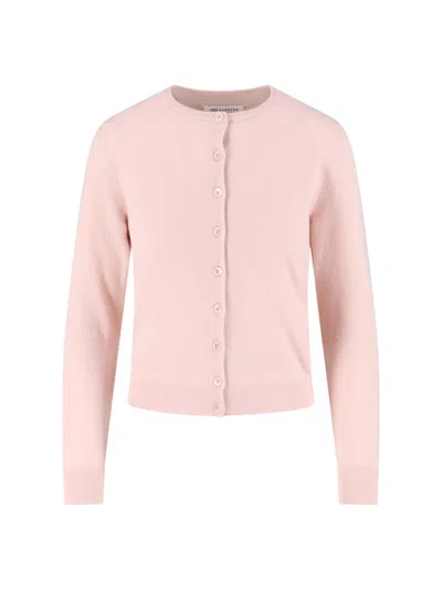 Maison Margiela Wool Cardigan In Pink